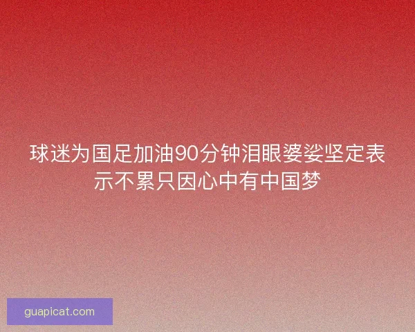 球迷为国足加油90分钟泪眼婆娑坚定表示不累只因心中有中国梦
