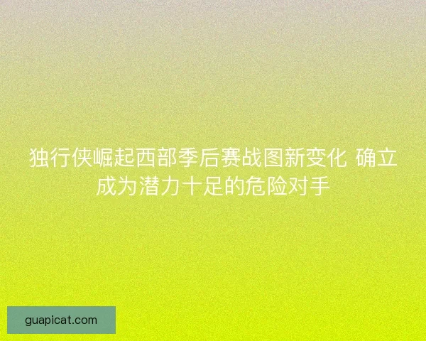 独行侠崛起西部季后赛战图新变化 确立成为潜力十足的危险对手