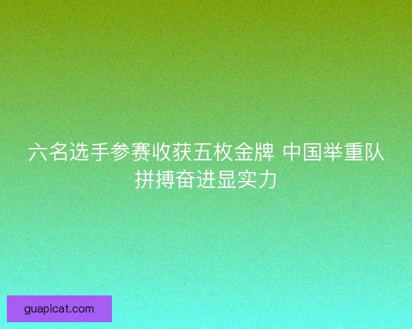 六名选手参赛收获五枚金牌 中国举重队拼搏奋进显实力